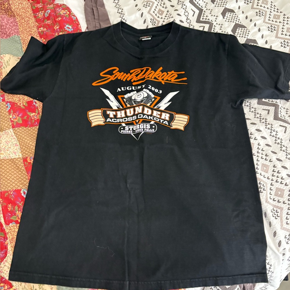 Vintage Harley Davidson Black South Dakota Thunder  sturgis .extra large T-Shirt